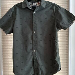 Denim & Flower Dark Green Casual Button Down Shirt